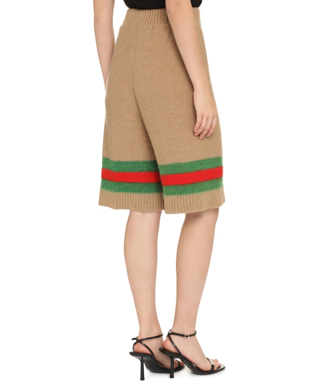 GUCCI Бежевые шерстяные шорты, фото 4