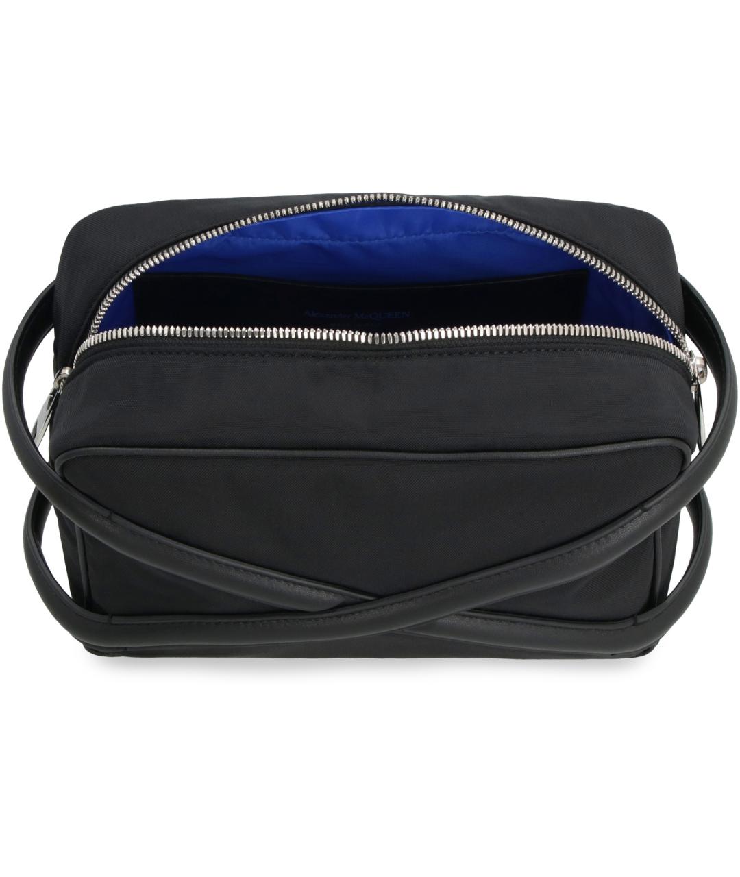 ALEXANDER MCQUEEN Черная синтетическая сумка на плечо, фото 5