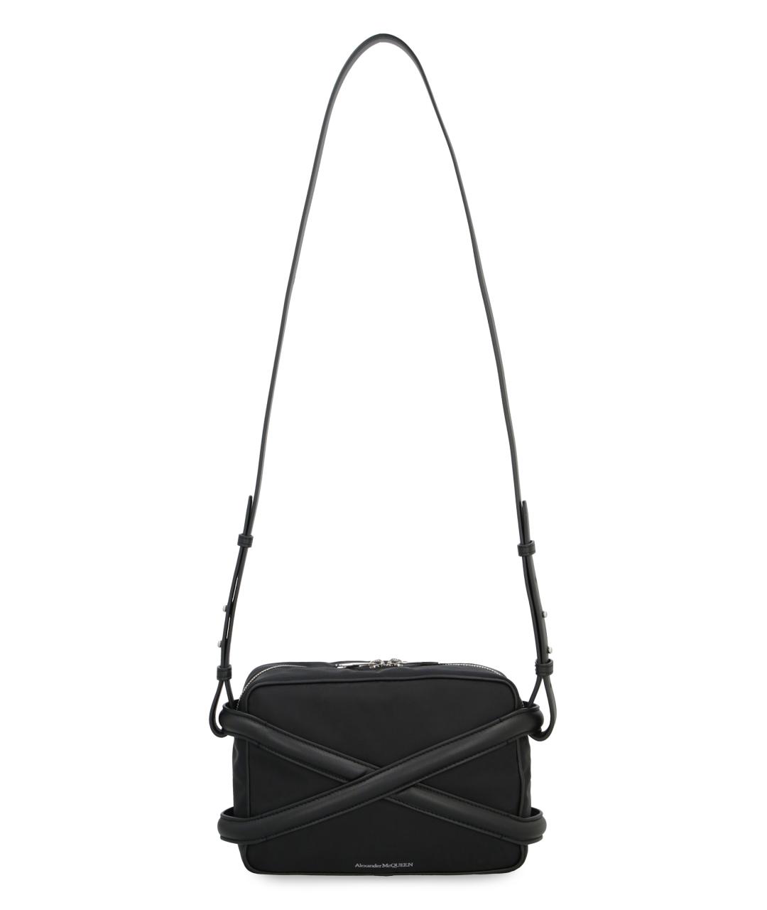 ALEXANDER MCQUEEN Черная синтетическая сумка на плечо, фото 4