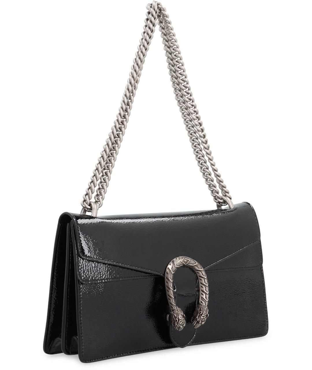 GUCCI Черная кожаная сумка через плечо, фото 2