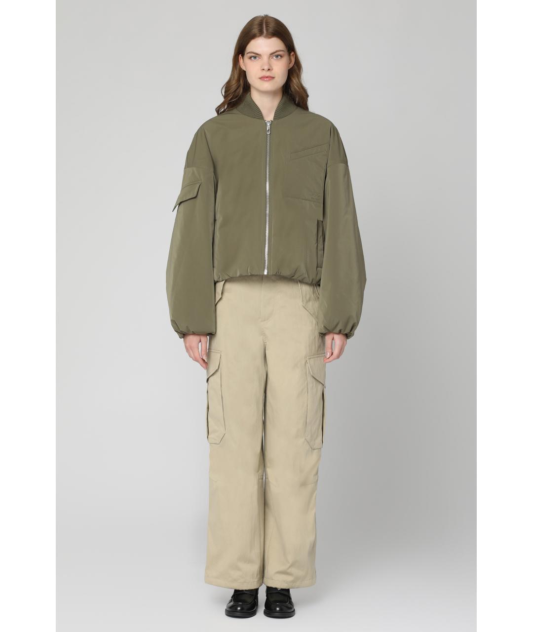 BOTTEGA VENETA Бежевые хлопковые прямые брюки, фото 3