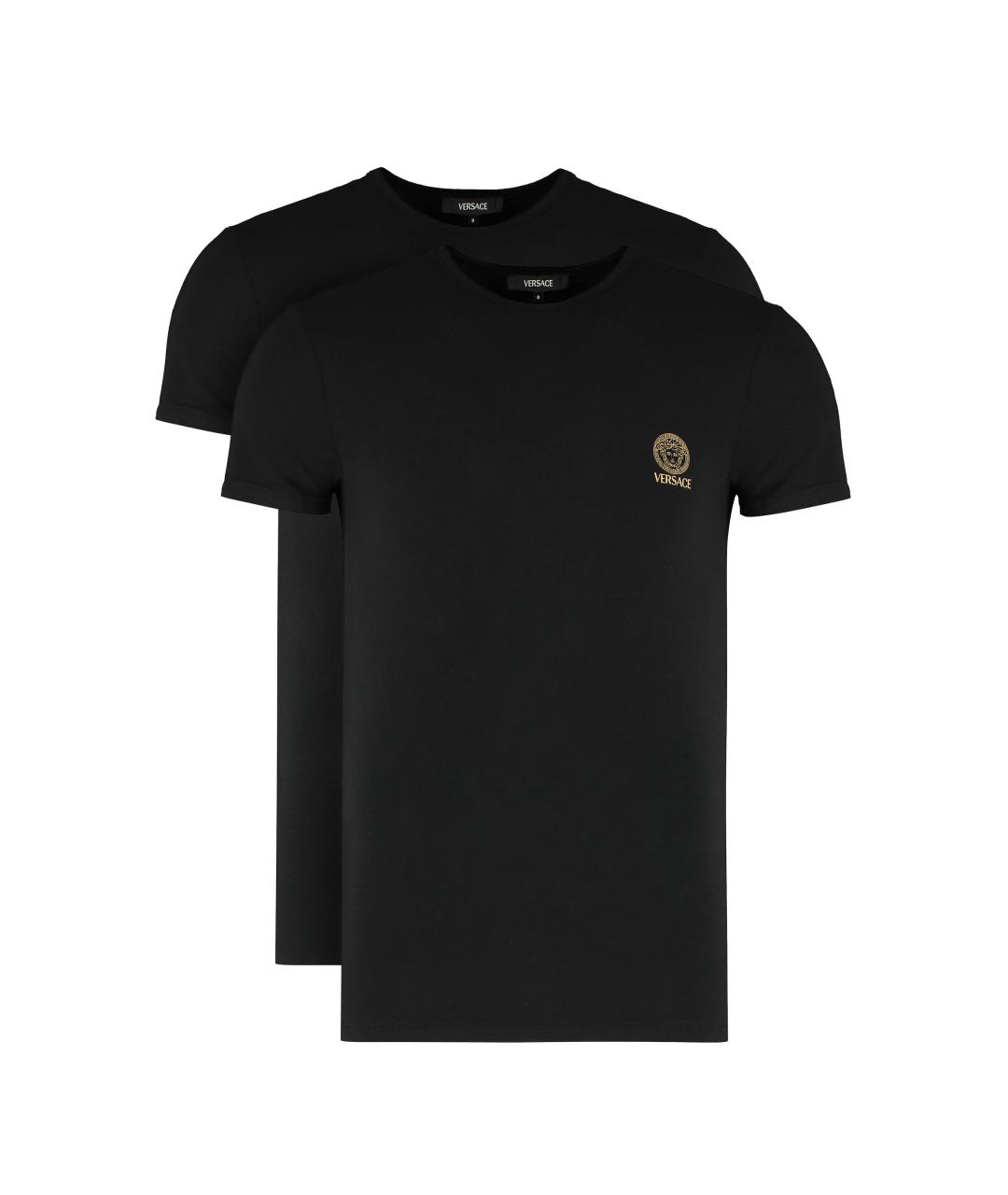 VERSACE Черная хлопковая футболка, фото 1