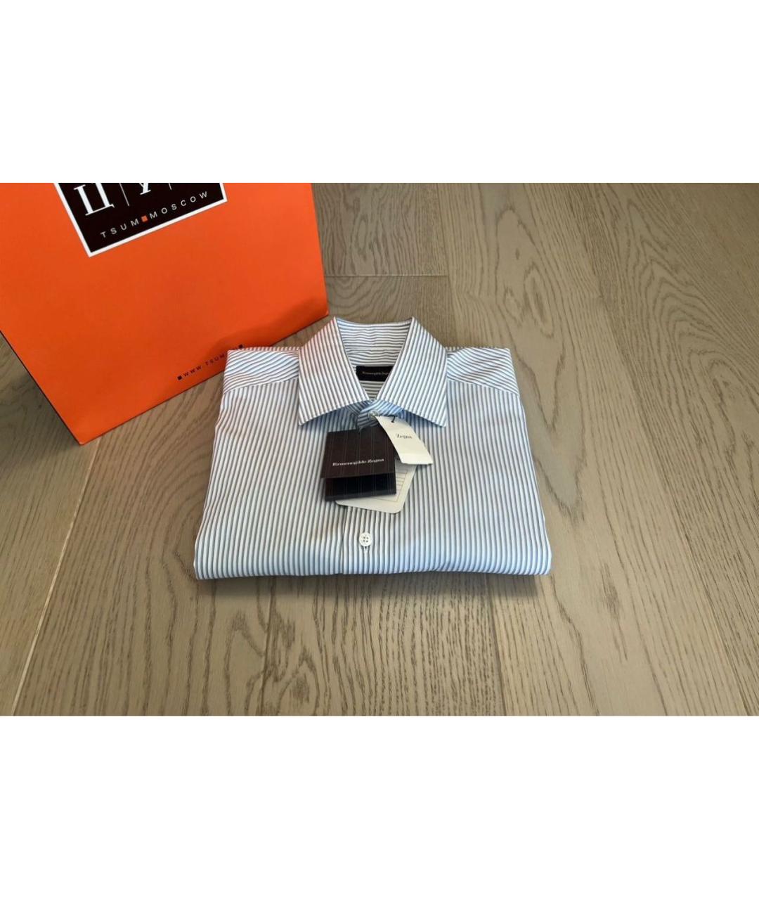 ERMENEGILDO ZEGNA XXX Белая хлопковая классическая рубашка, фото 5