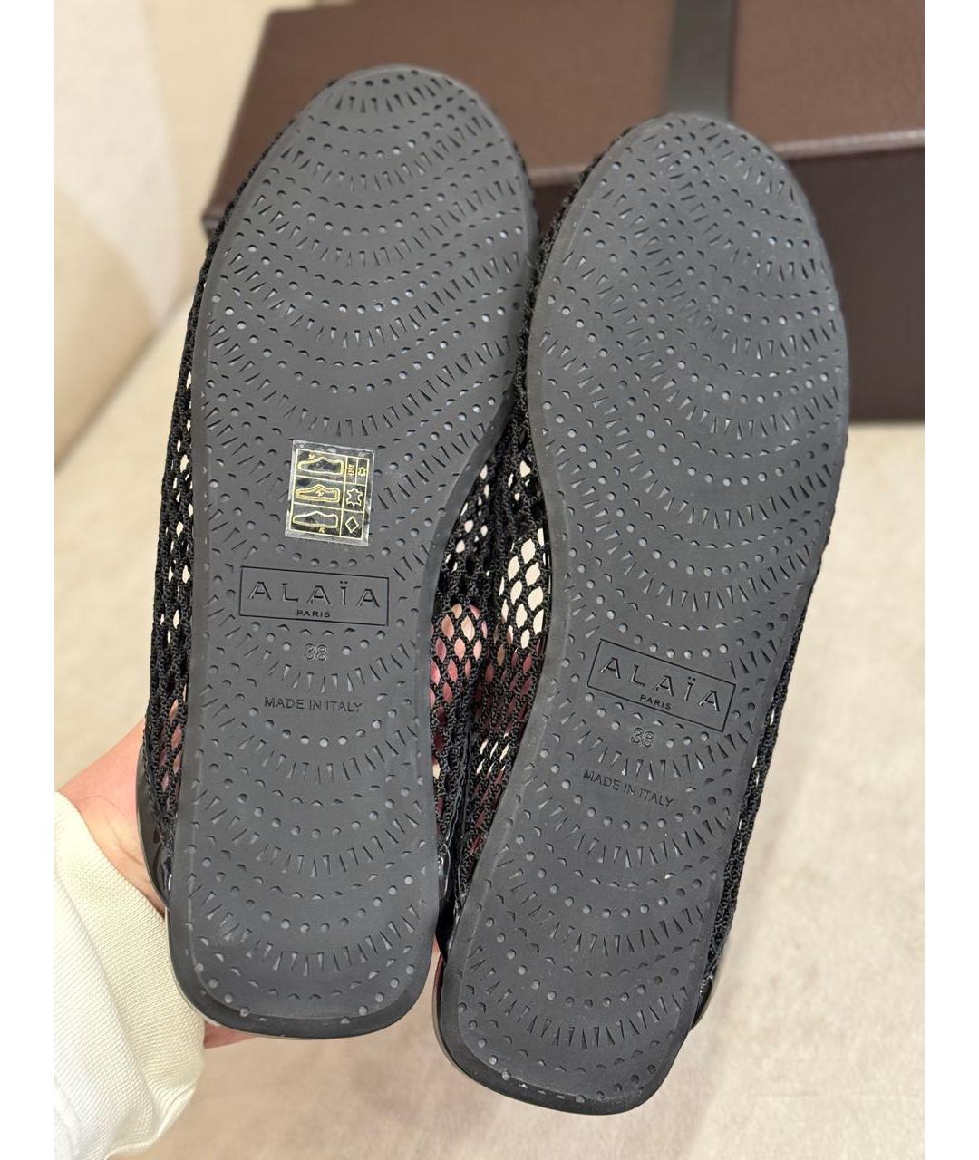 ALAIA Черные сабо из лакированной кожи, фото 4