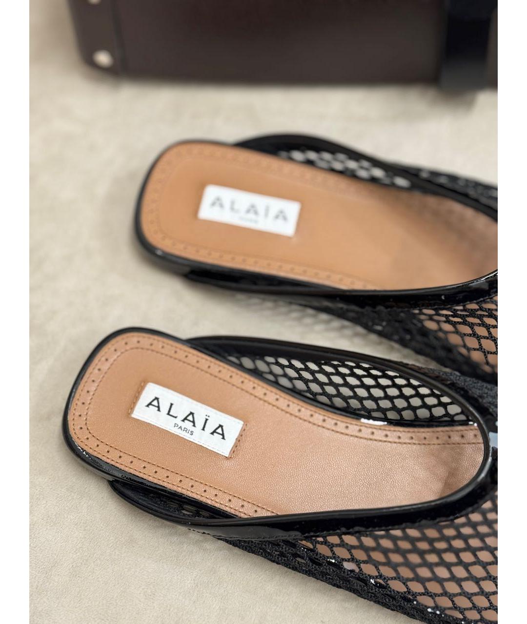 ALAIA Черные сабо из лакированной кожи, фото 3