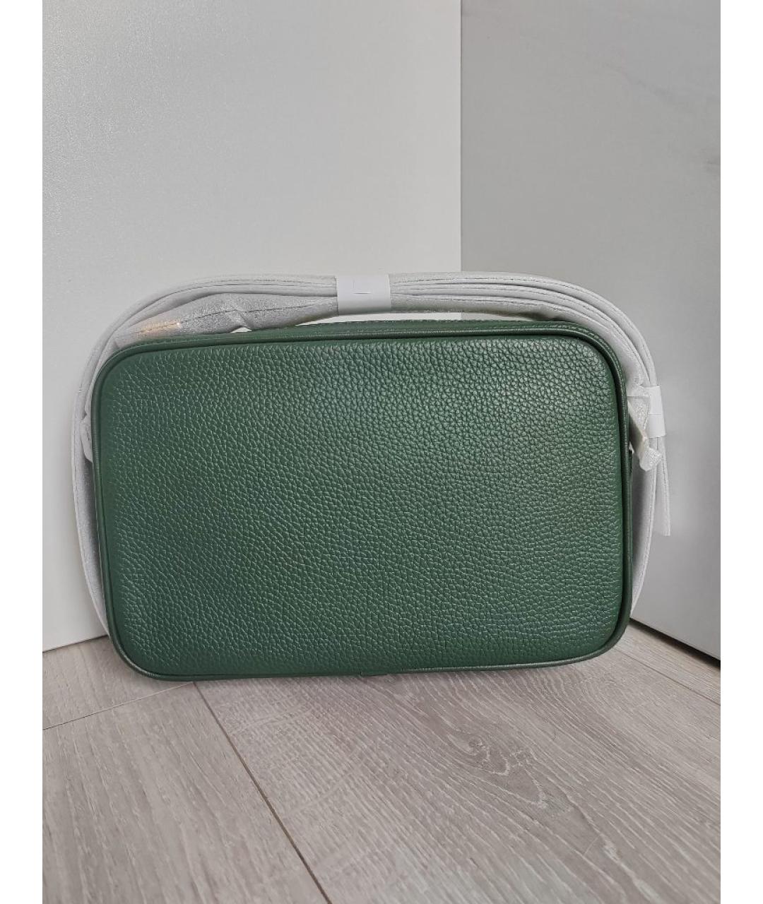 MICHAEL KORS Зеленая кожаная сумка через плечо, фото 8