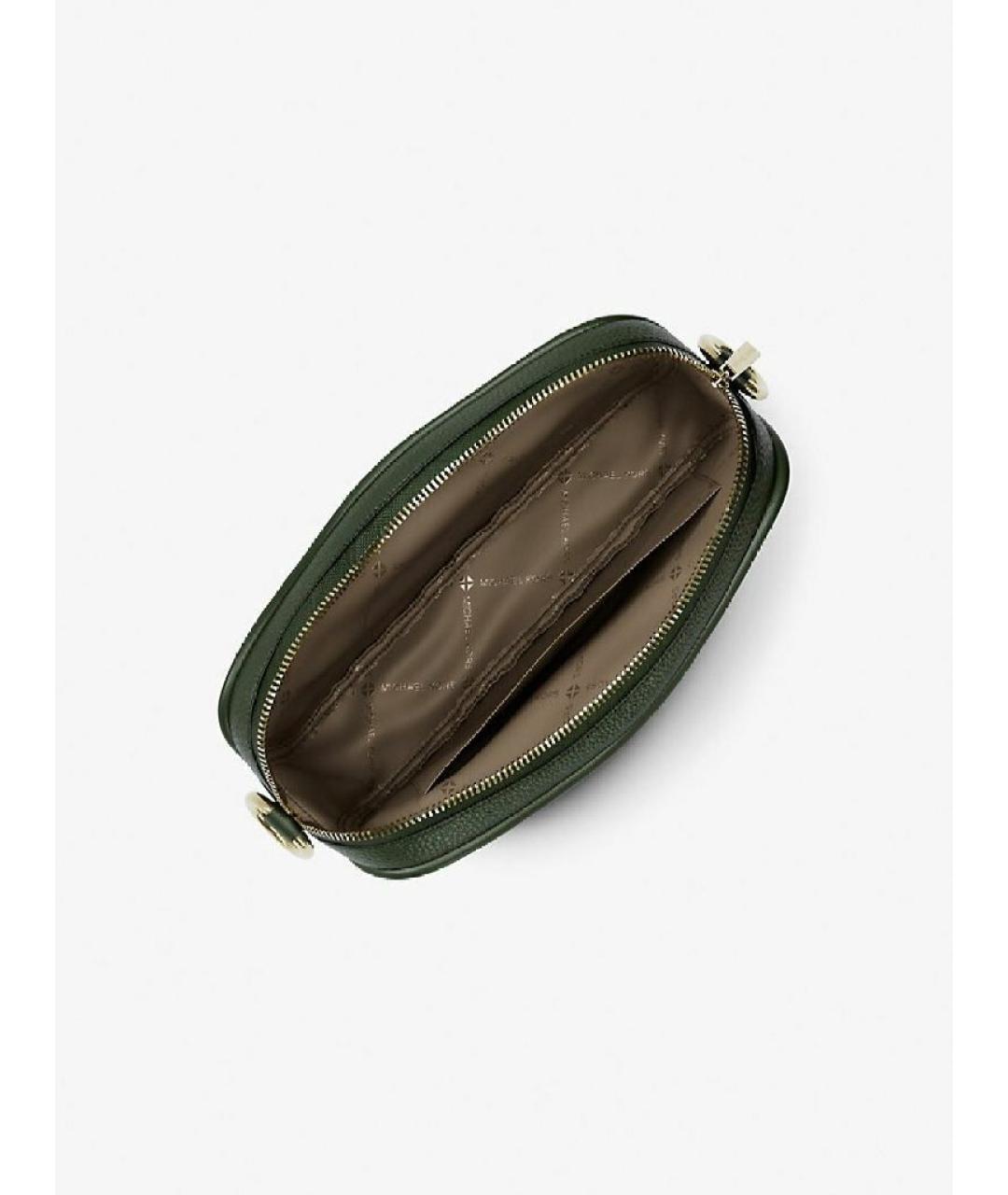 MICHAEL KORS Зеленая кожаная сумка через плечо, фото 4