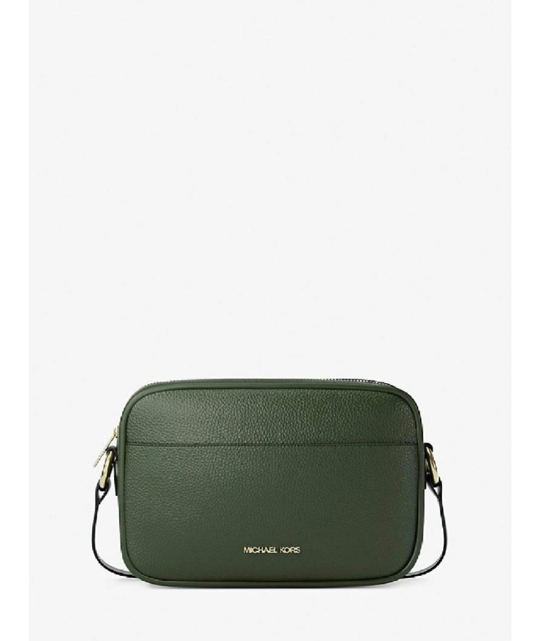 MICHAEL KORS Зеленая кожаная сумка через плечо, фото 9