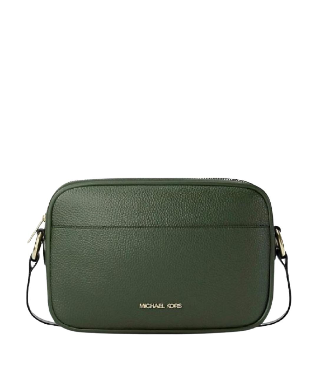 MICHAEL KORS Зеленая кожаная сумка через плечо, фото 1