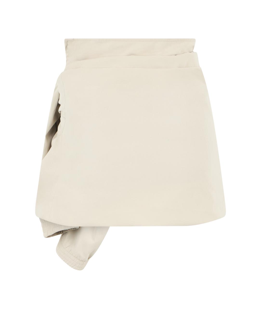 BALENCIAGA Бежевая полиэстеровая юбка мини, фото 2