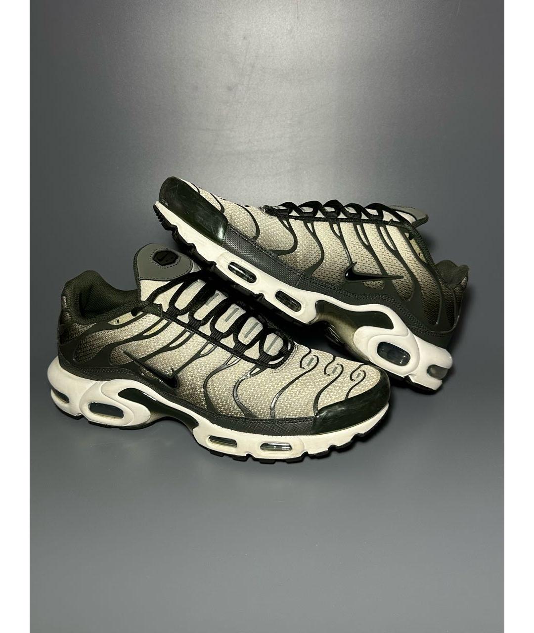 NIKE Зеленые синтетические низкие кроссовки / кеды, фото 5