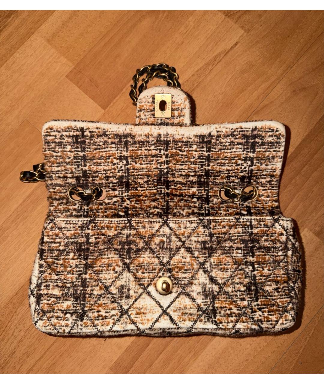 CHANEL Мульти шерстяная сумка через плечо, фото 4