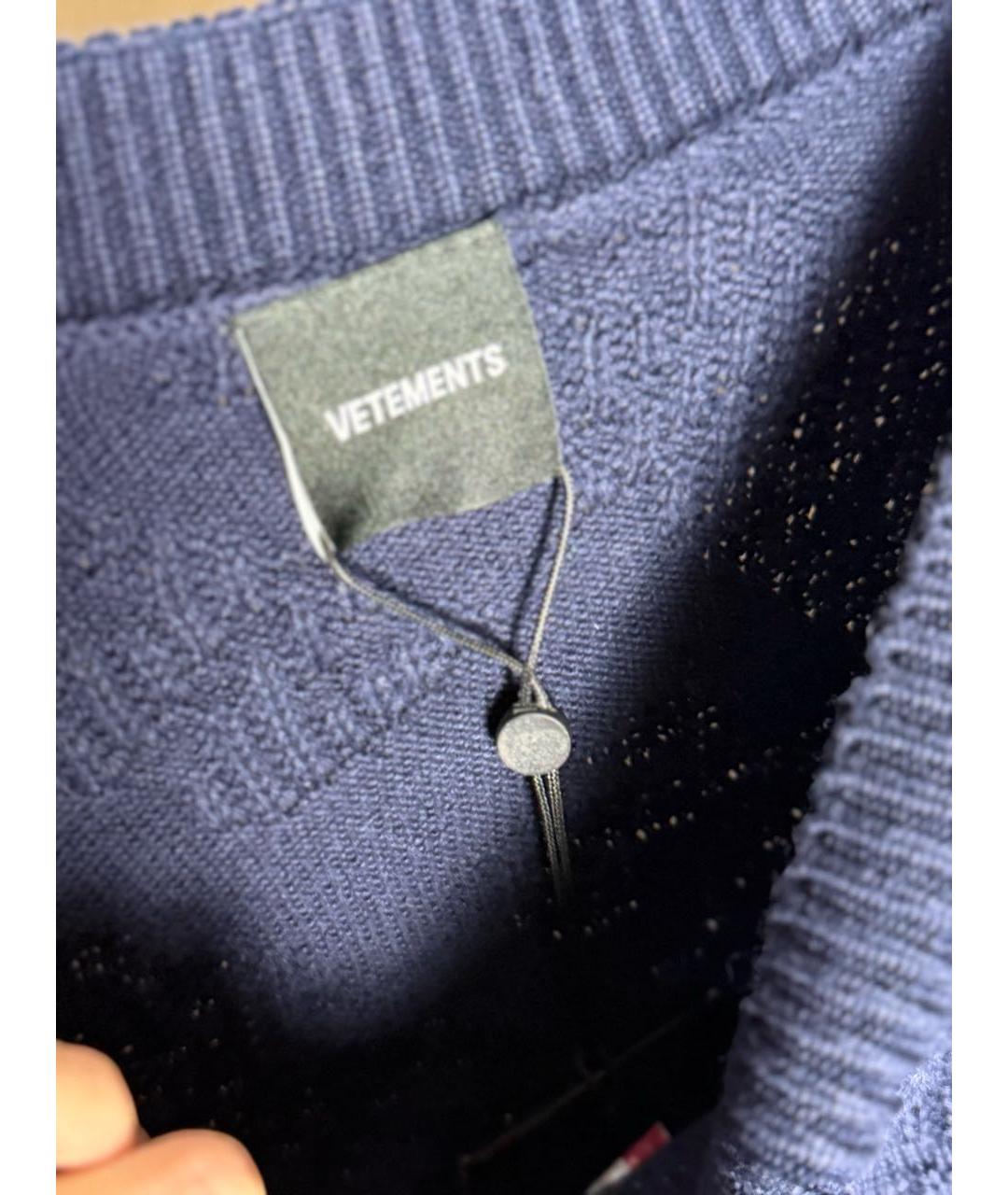 VETEMENTS Темно-синий джемпер / свитер, фото 2