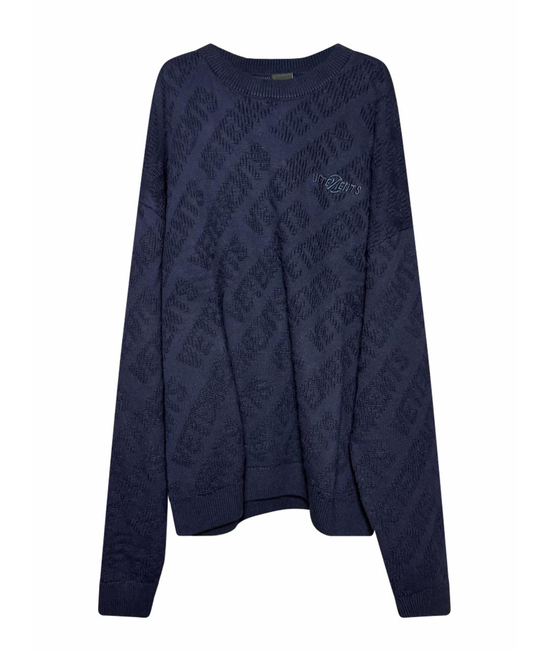 VETEMENTS Темно-синий джемпер / свитер, фото 1