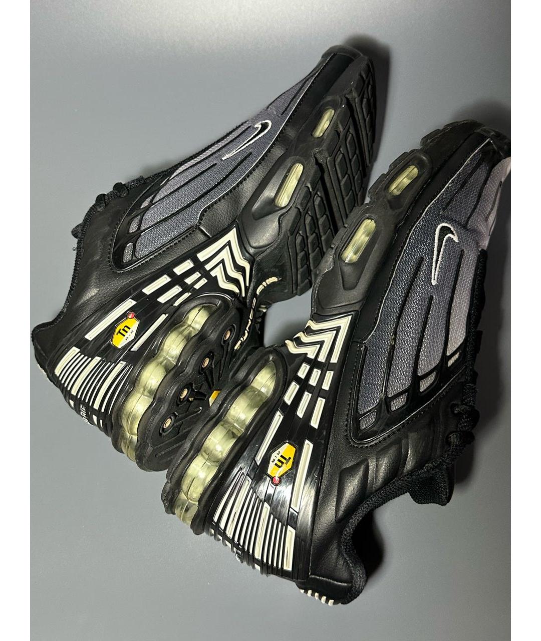 NIKE Черные синтетические низкие кроссовки / кеды, фото 7