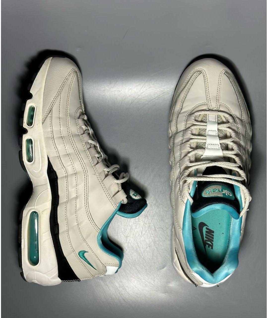 NIKE Серые кожаные низкие кроссовки / кеды, фото 7