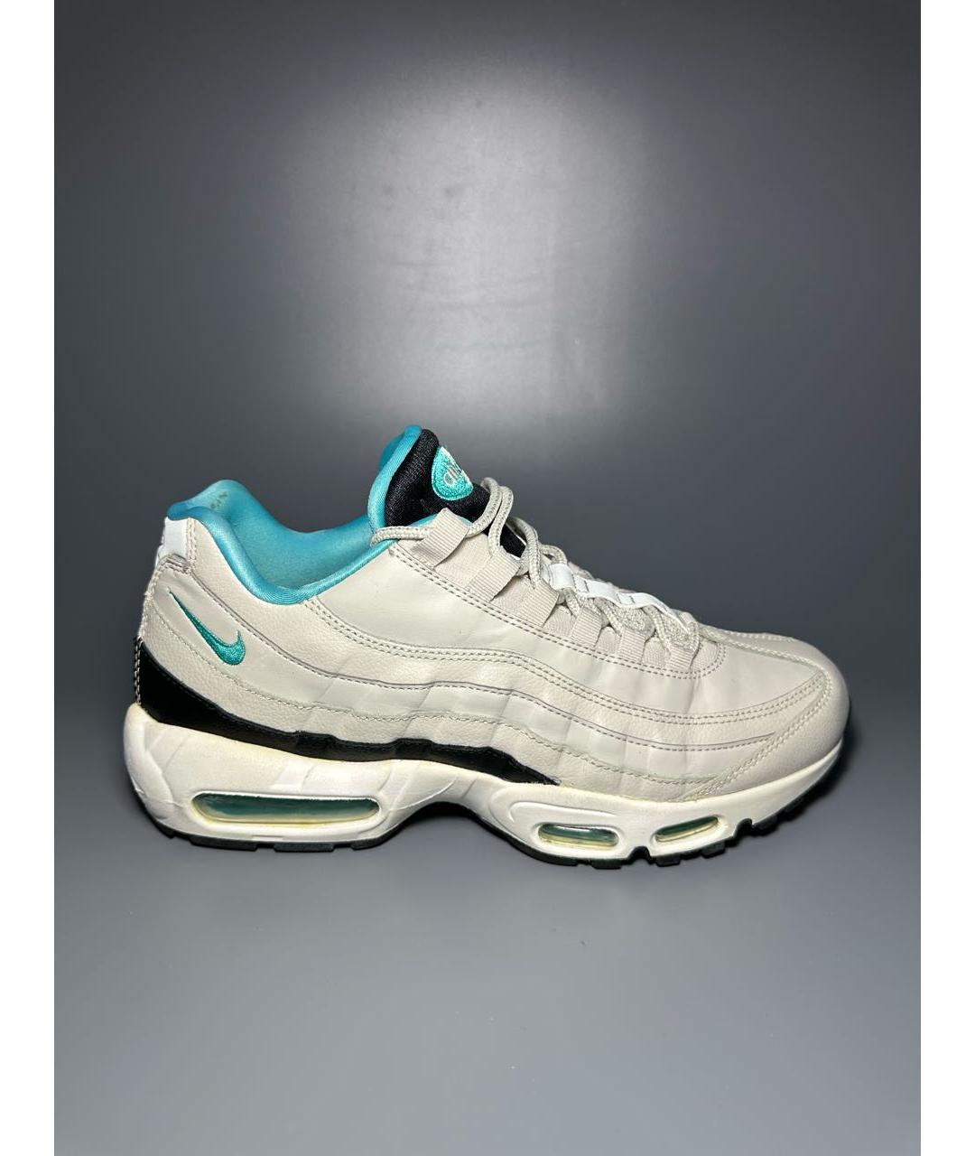 NIKE Серые кожаные низкие кроссовки / кеды, фото 9