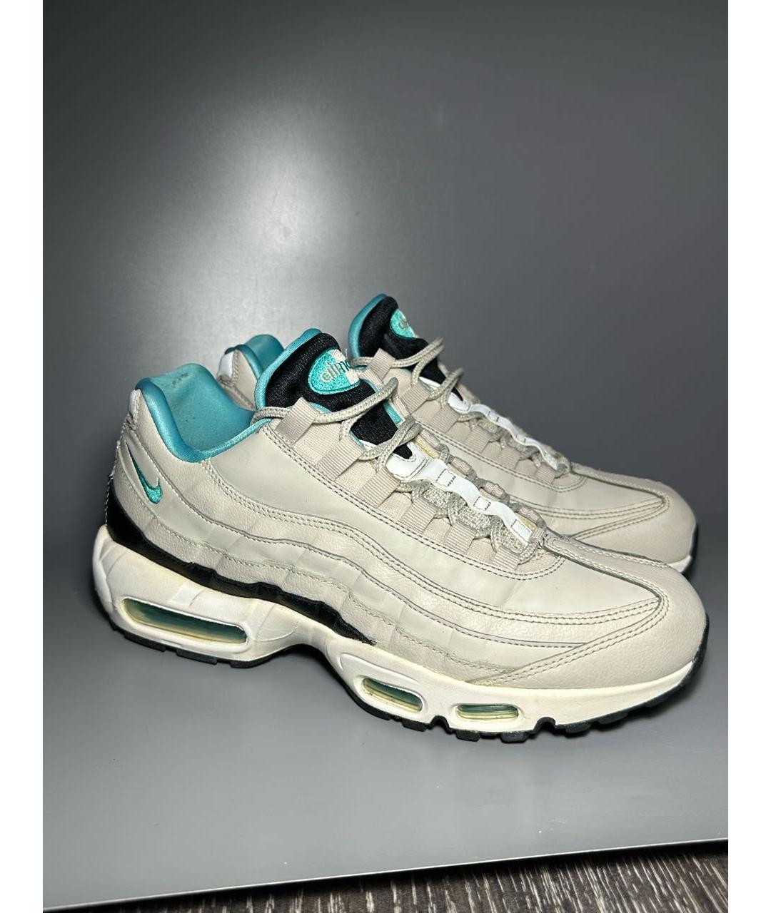 NIKE Серые кожаные низкие кроссовки / кеды, фото 6