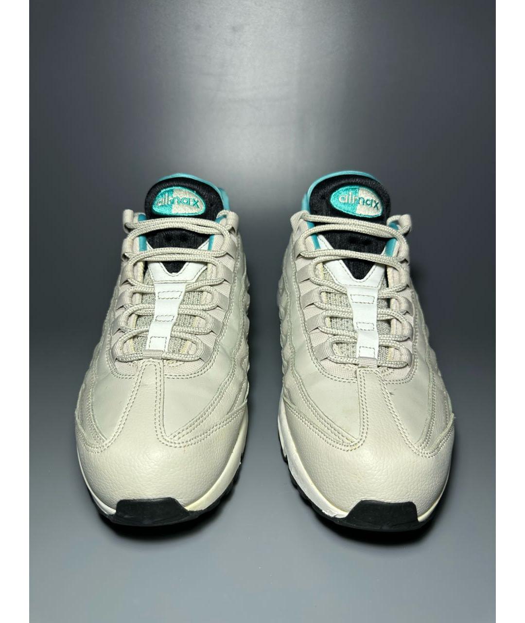 NIKE Серые кожаные низкие кроссовки / кеды, фото 2