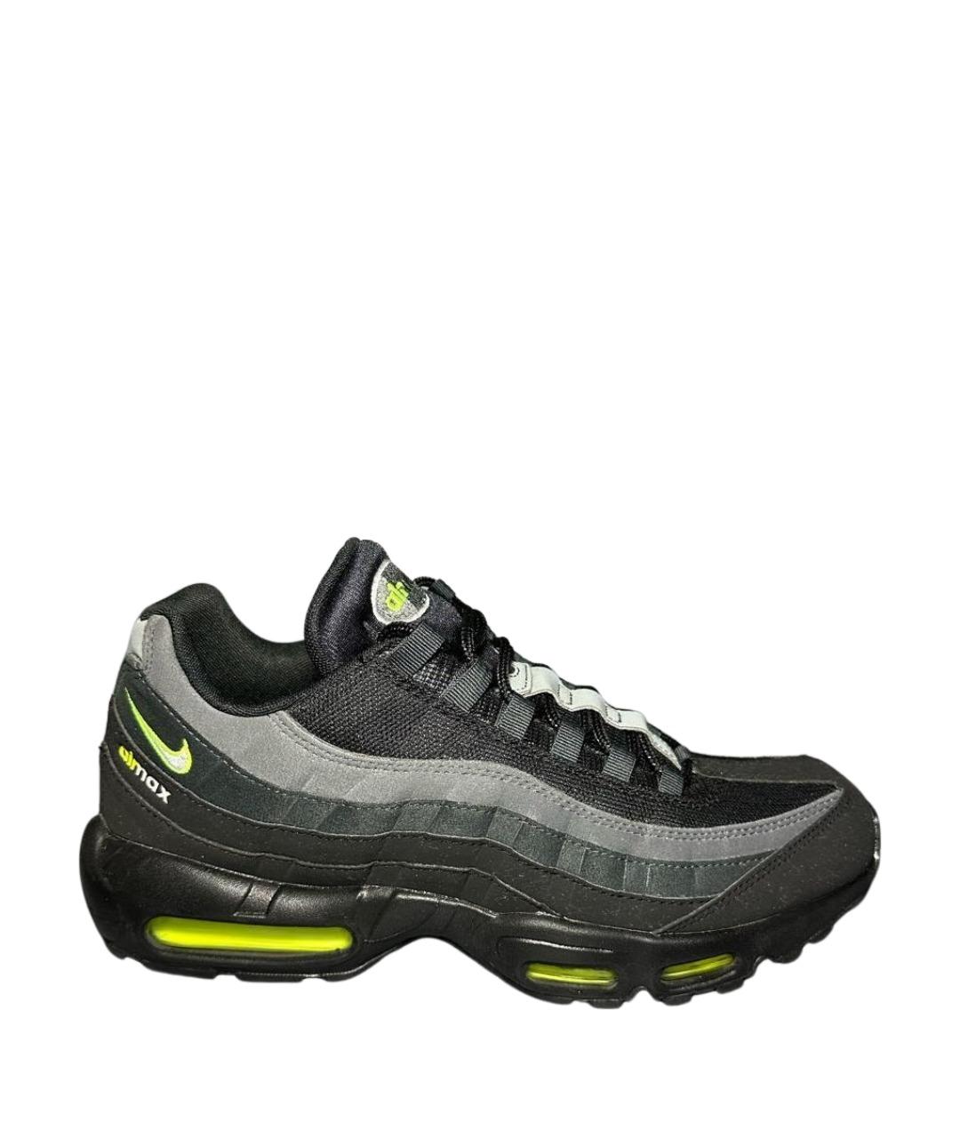 NIKE Черные синтетические низкие кроссовки / кеды, фото 1