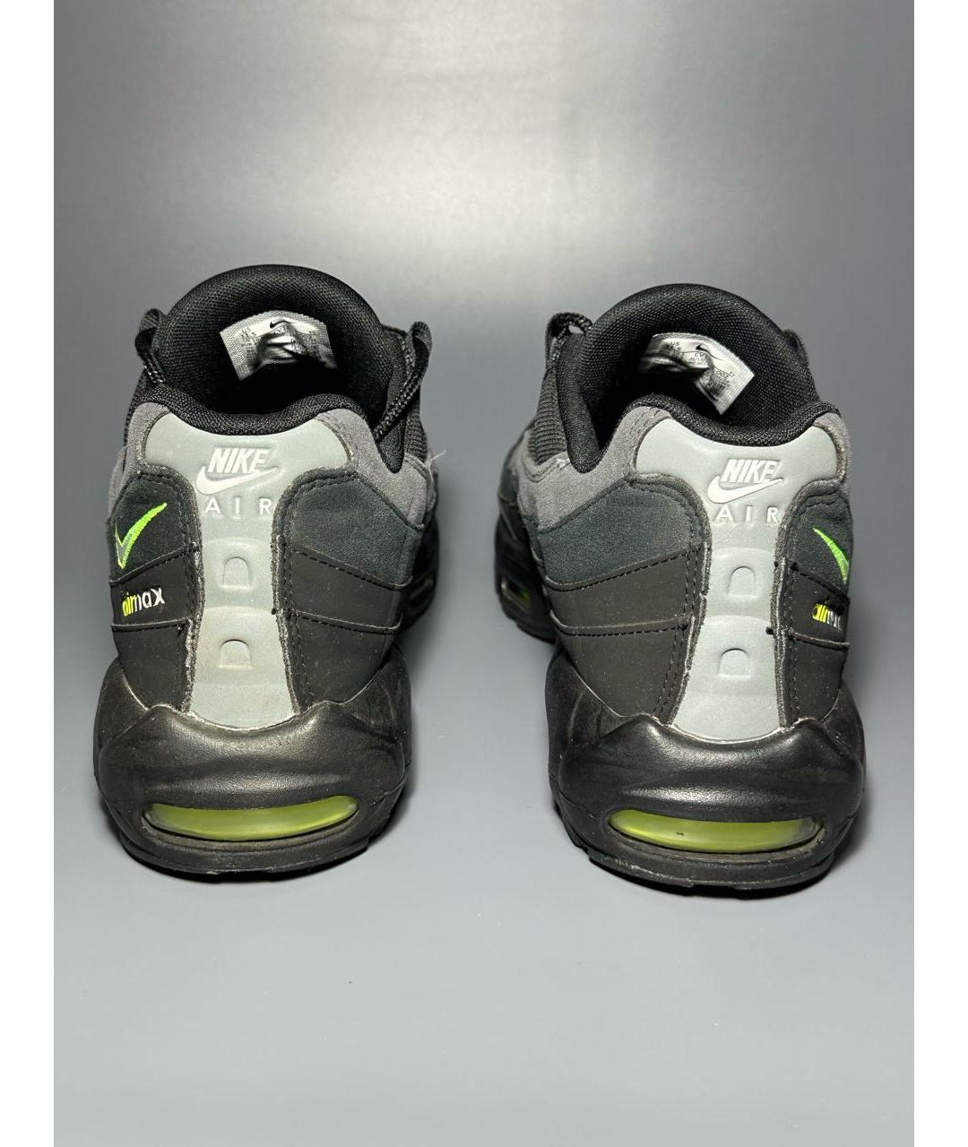 NIKE Черные синтетические низкие кроссовки / кеды, фото 4