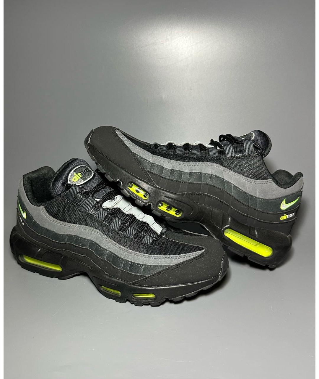 NIKE Черные синтетические низкие кроссовки / кеды, фото 5