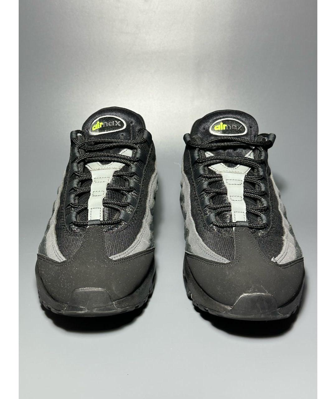 NIKE Черные синтетические низкие кроссовки / кеды, фото 2