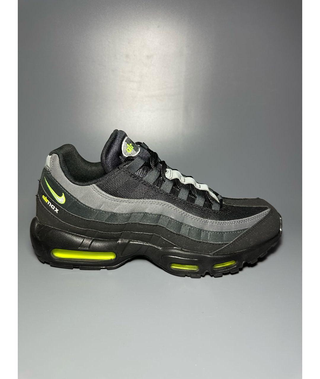 NIKE Черные синтетические низкие кроссовки / кеды, фото 9