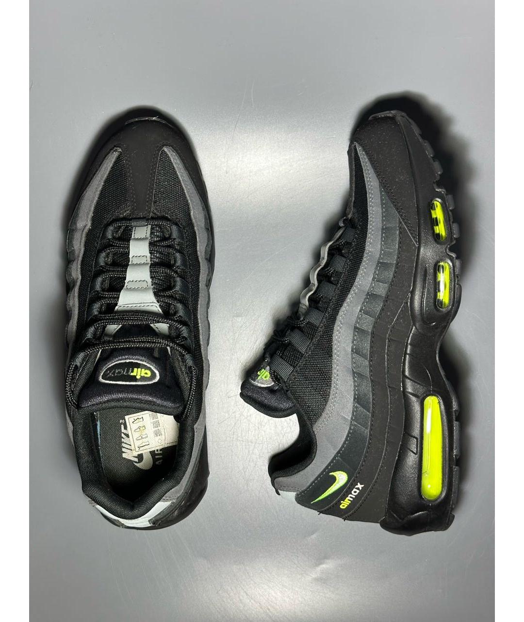 NIKE Черные синтетические низкие кроссовки / кеды, фото 7