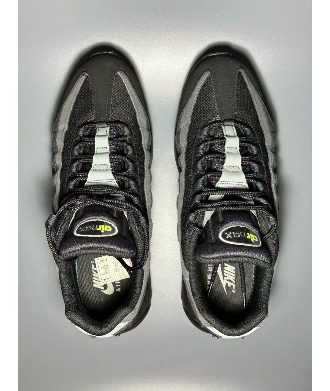 NIKE Черные синтетические низкие кроссовки / кеды, фото 3