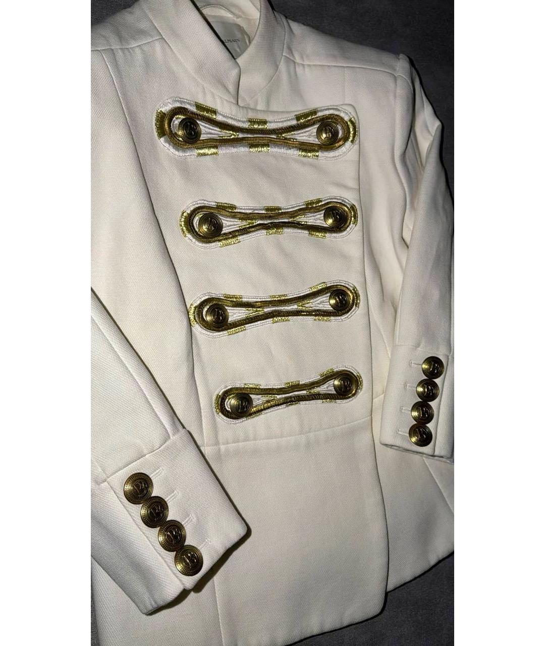 PIERRE BALMAIN Белый хлопковый жакет/пиджак, фото 5