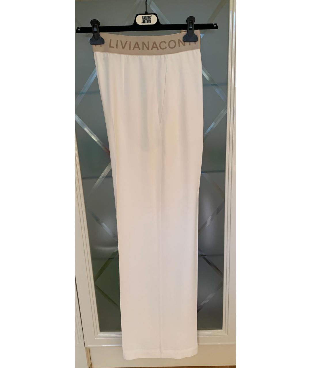 LIVIANA CONTI Белый вискозный костюм с брюками, фото 4