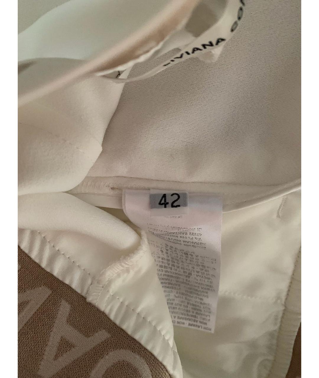 LIVIANA CONTI Белый вискозный костюм с брюками, фото 7