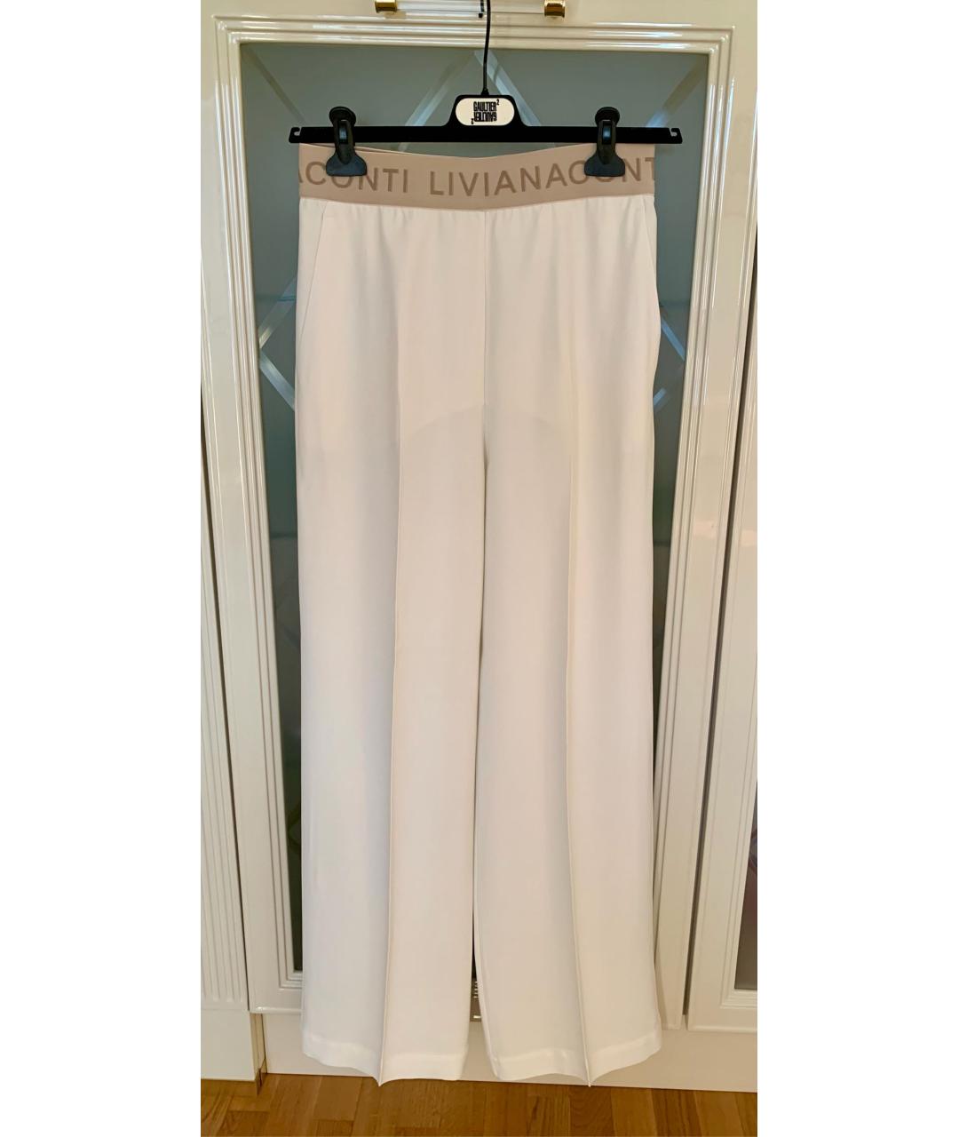 LIVIANA CONTI Белый вискозный костюм с брюками, фото 2