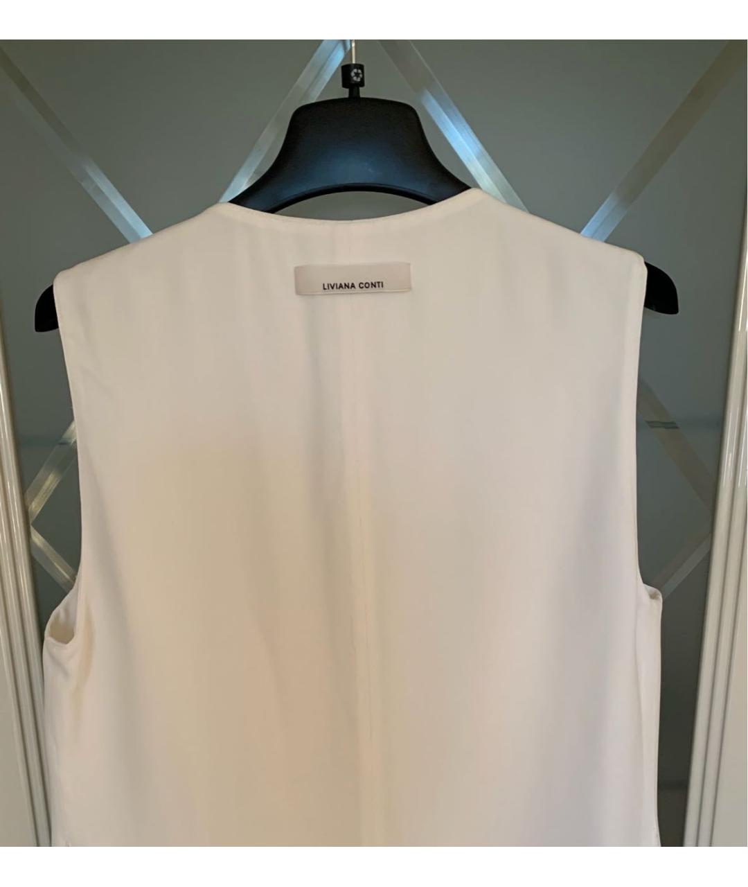 LIVIANA CONTI Белый вискозный костюм с брюками, фото 3