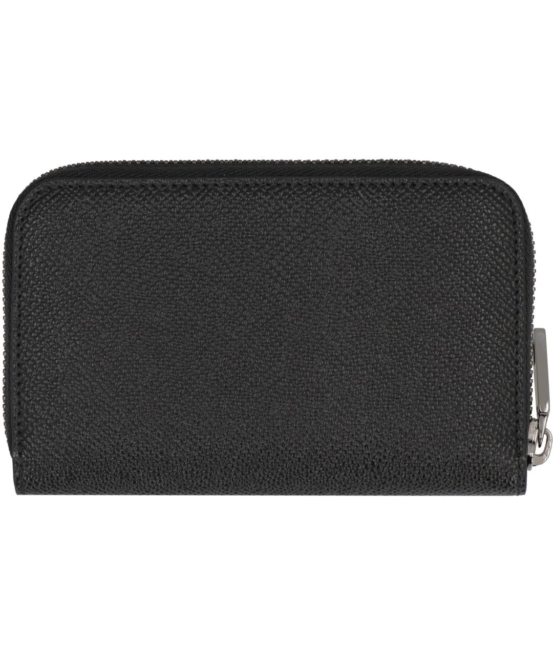 DOLCE&GABBANA Черный кожаный кошелек, фото 2