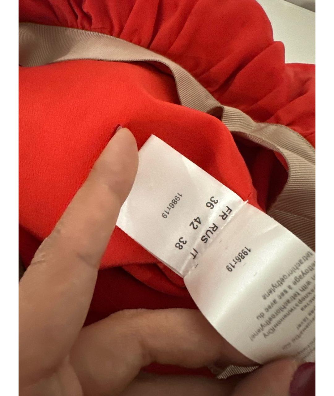 ULYANA SERGEENKO Красное шелковое коктейльное платье, фото 6