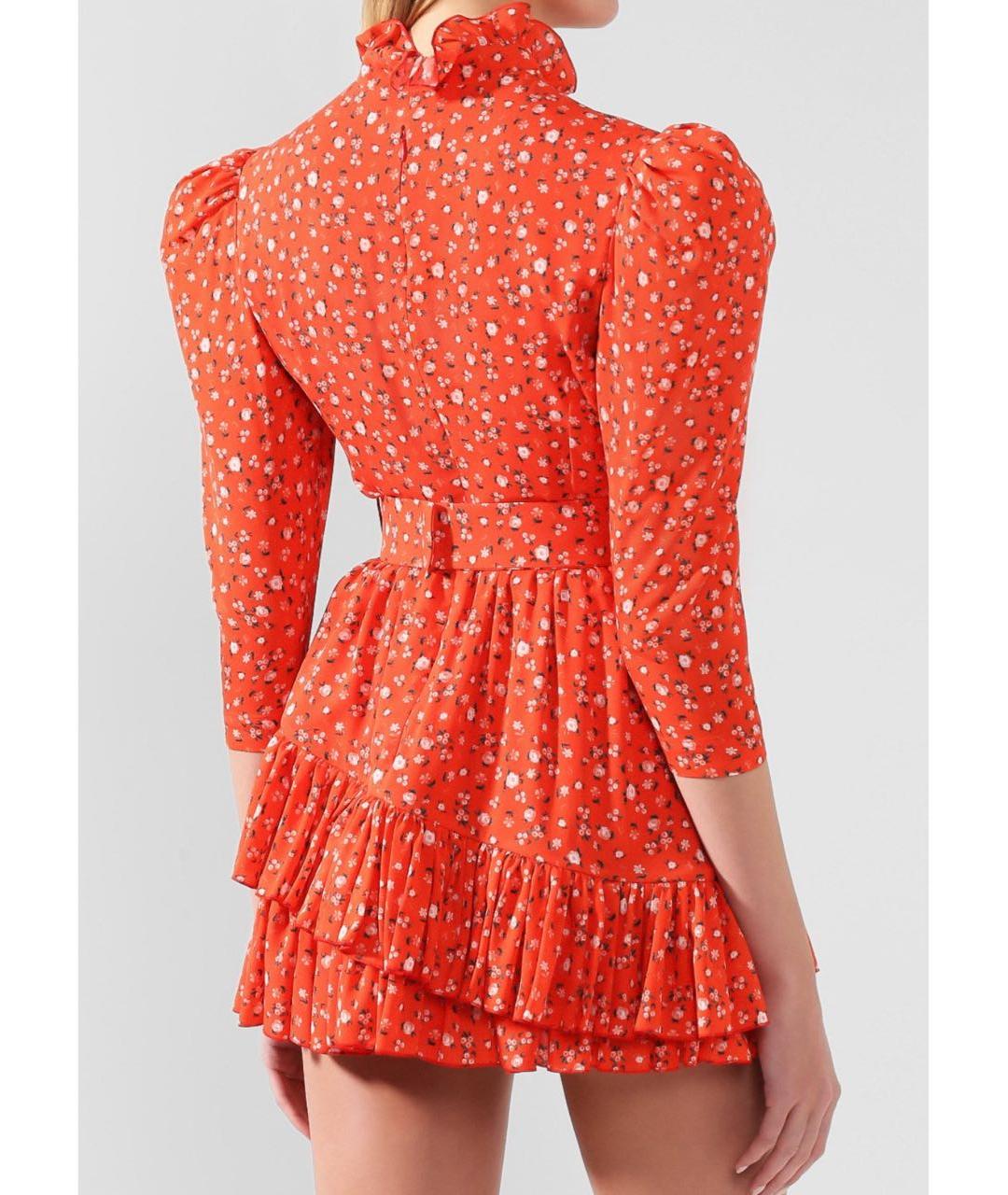 ULYANA SERGEENKO Красное шелковое коктейльное платье, фото 3