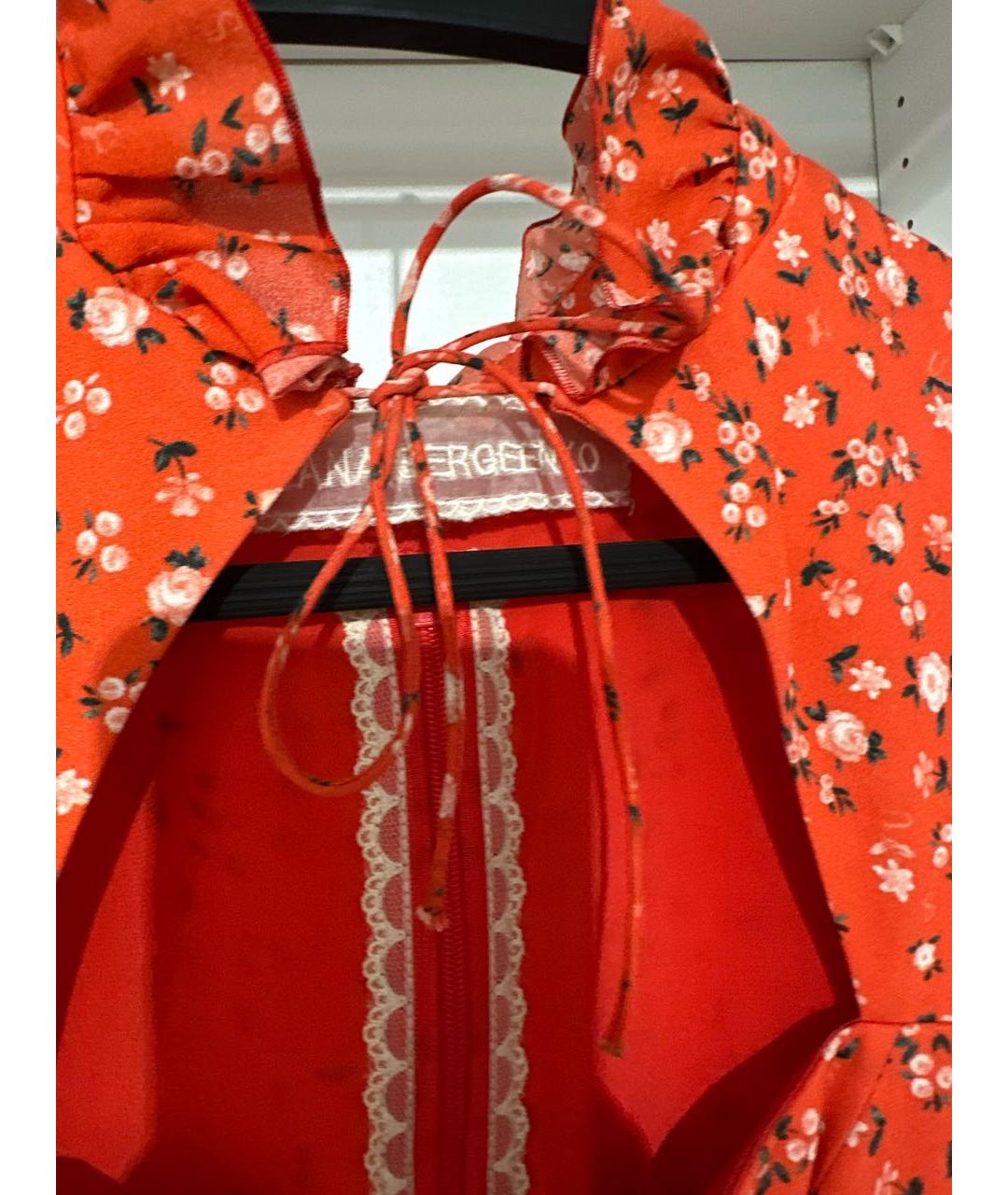 ULYANA SERGEENKO Красное шелковое коктейльное платье, фото 7