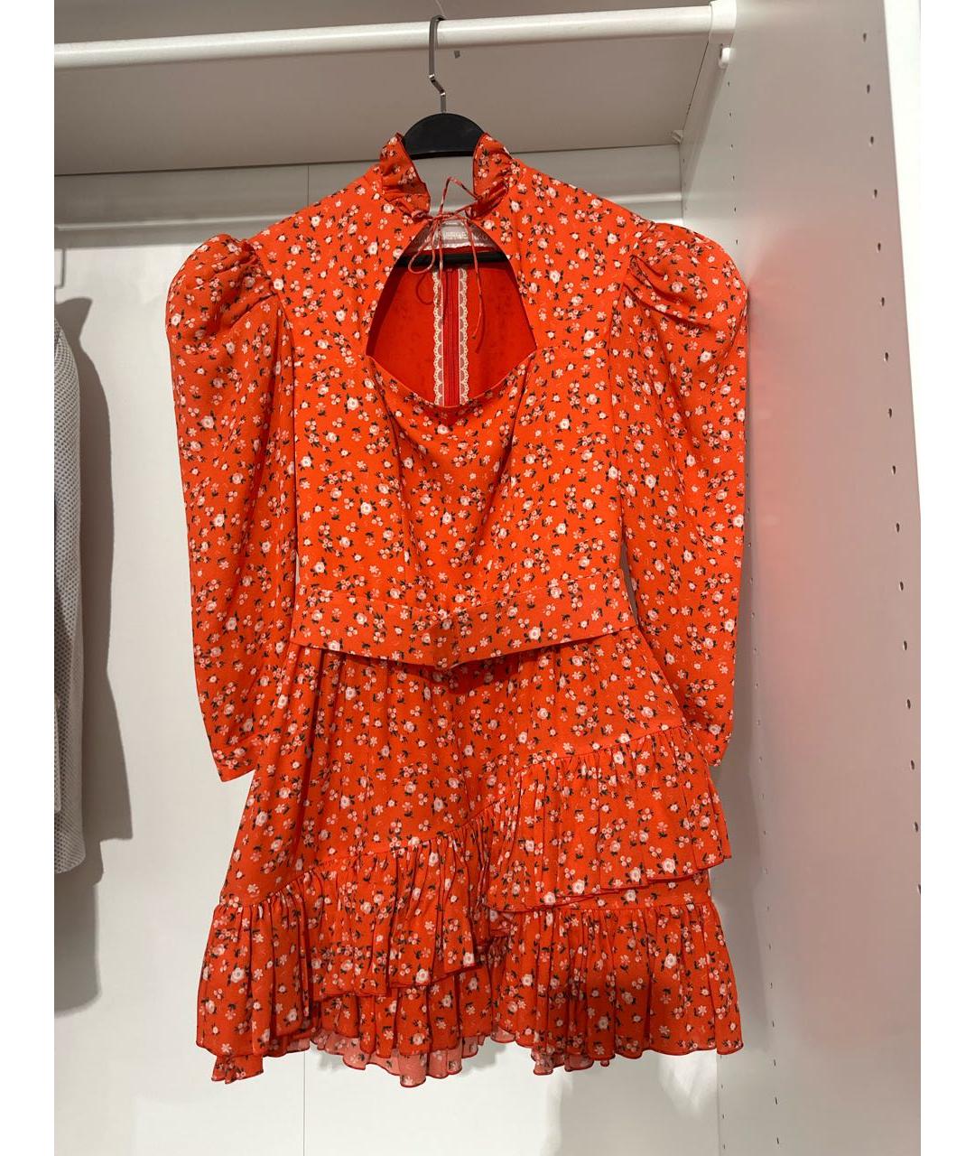 ULYANA SERGEENKO Красное шелковое коктейльное платье, фото 5