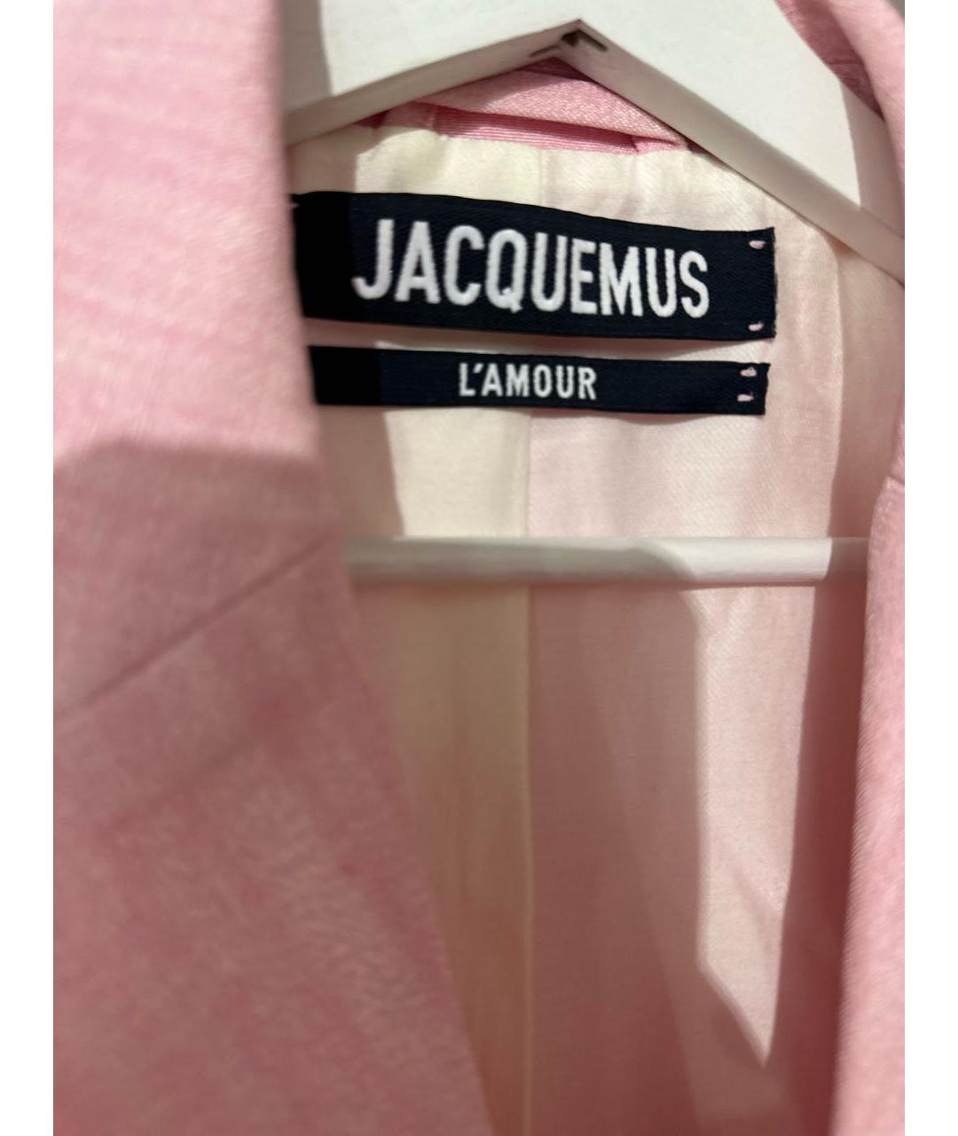 JACQUEMUS Розовый вискозный жакет/пиджак, фото 4