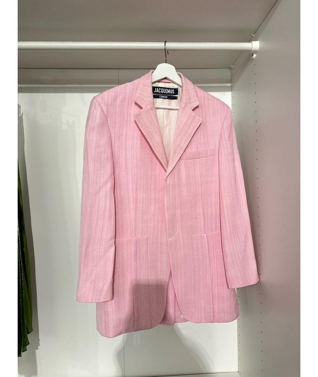 JACQUEMUS Розовый вискозный жакет/пиджак, фото 2