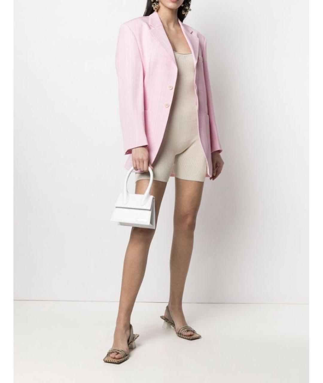 JACQUEMUS Розовый вискозный жакет/пиджак, фото 8