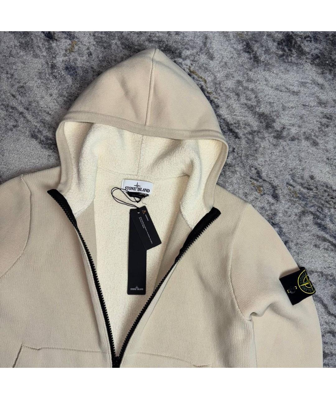 STONE ISLAND Бежевый полиамидовый кардиган, фото 3