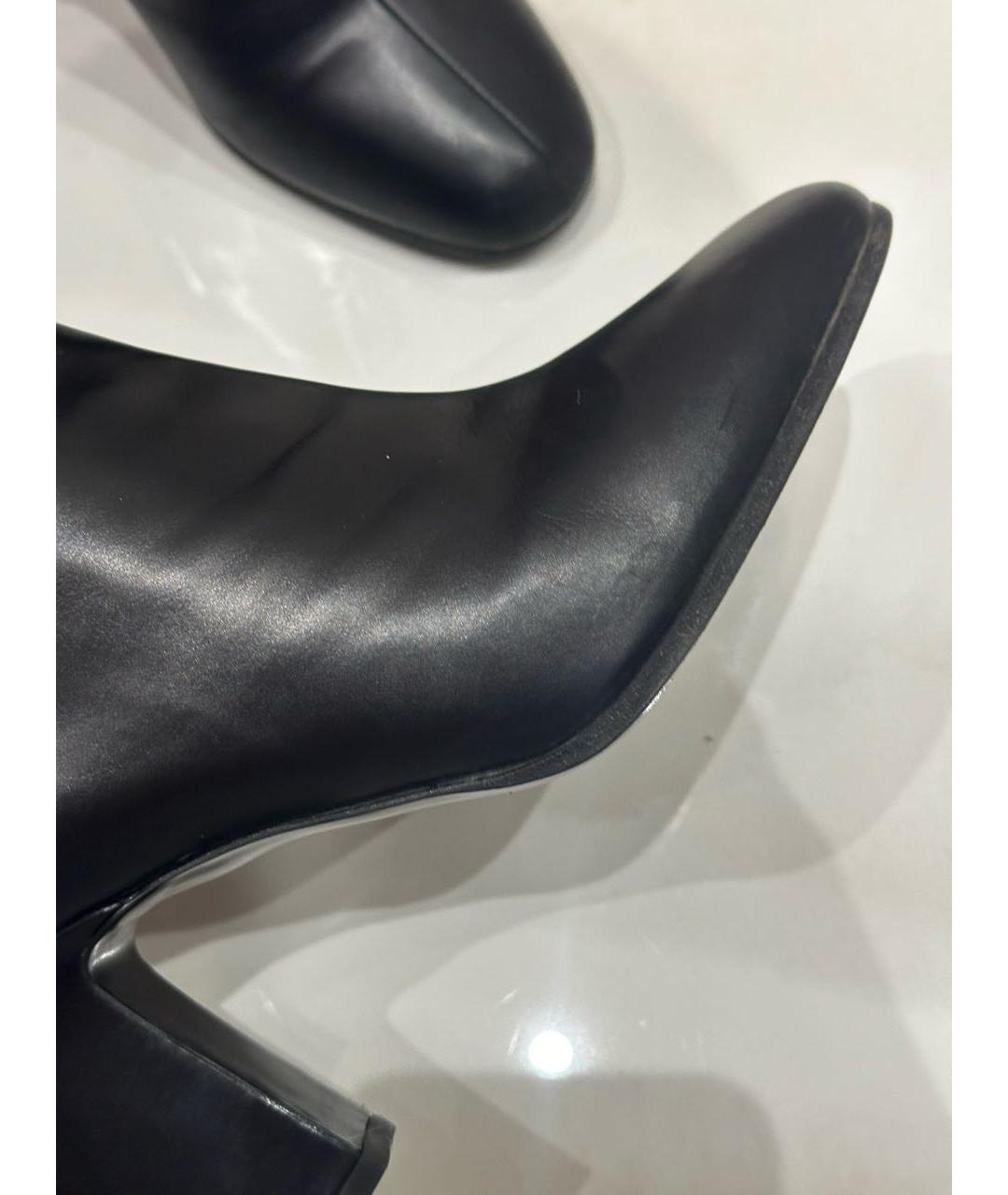 HERMES Черные кожаные ботильоны, фото 8
