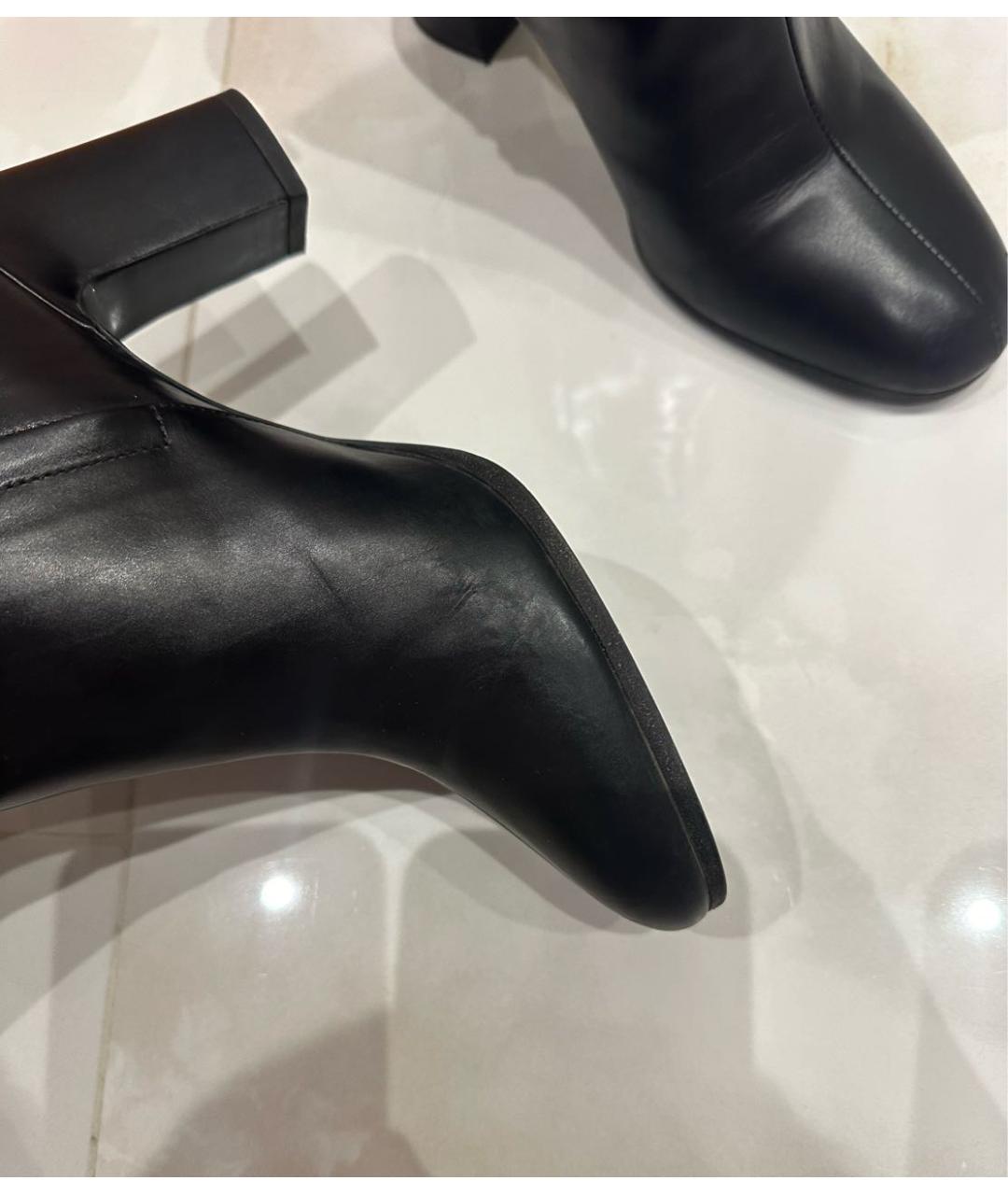 HERMES Черные кожаные ботильоны, фото 7