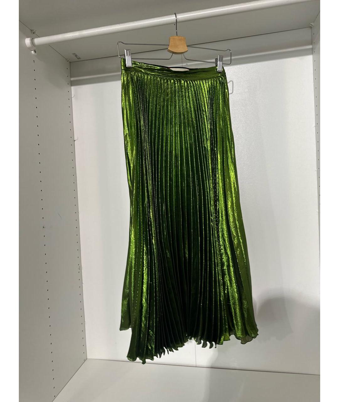 GUCCI Зеленая юбка миди, фото 3