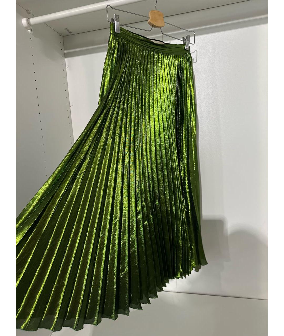 GUCCI Зеленая юбка миди, фото 4