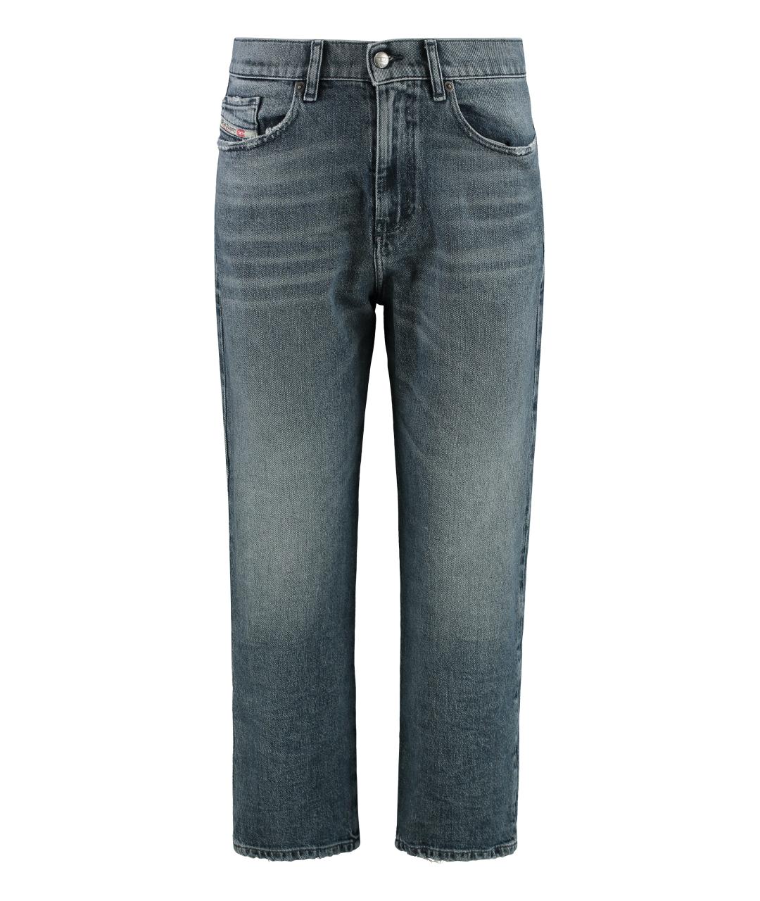 DIESEL Синие хлопковые прямые джинсы, фото 1