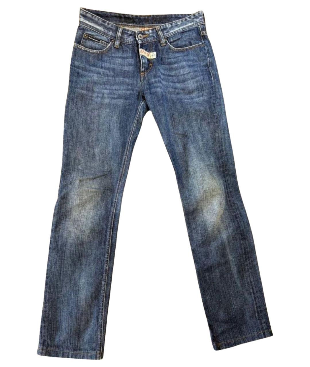 DOLCE&GABBANA Синие хлопковые джинсы скинни, фото 1